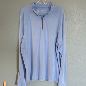 Sun Mountain Golf Light Blue Quarter Zip Thermal Pullover